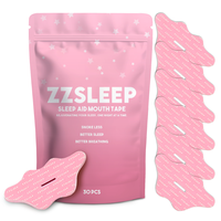 ZZSLEEP Beauty Mouth Tape - Breathable Pink Lip Tape for Nasal Breathing, Anti-Snoring & Skin-Friendly Sleep Support Tape