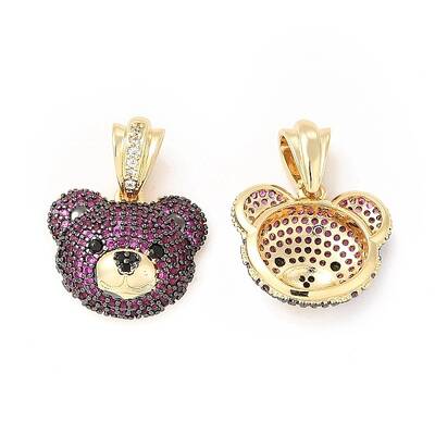 Brass Micro Pave Cubic Zirconia Pendant