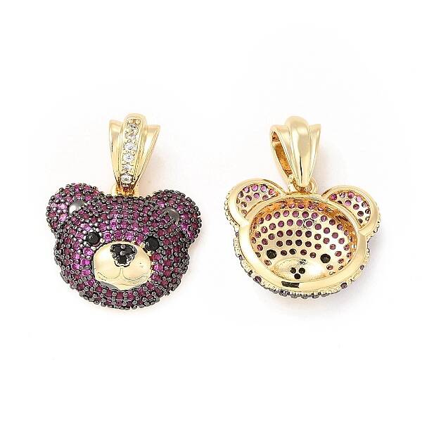 Brass Micro Pave Cubic Zirconia Pendant