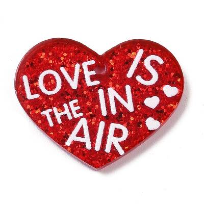 Valentine's Day Printed Opaque Acrylic Pendants