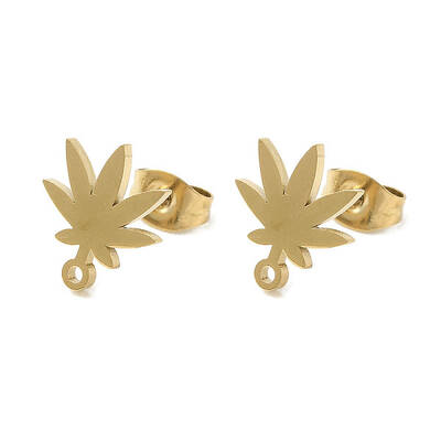 Ion Plating(IP) 304 Stainless Steel Stud Earring Findings