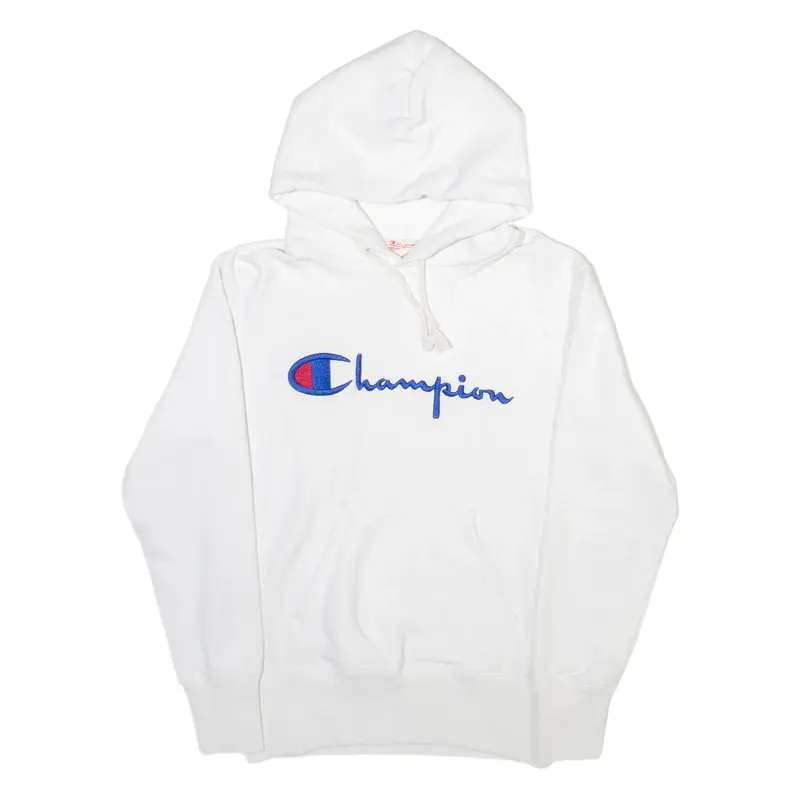 CHAMPION Mens White Hoodie S