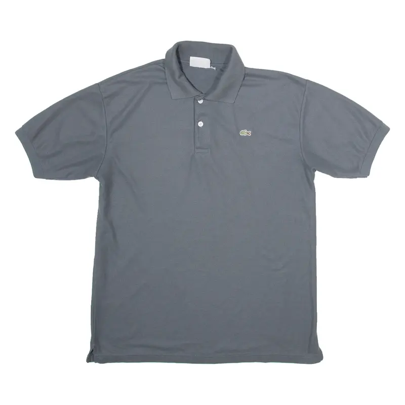 LACOSTE CHEMISE Womens Polo Shirt Grey 90s L