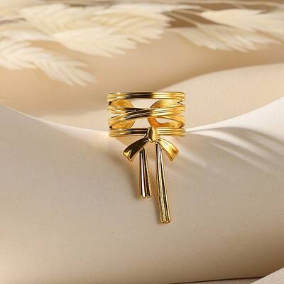 304 Stainless Steel Open Cuff Rings for Women