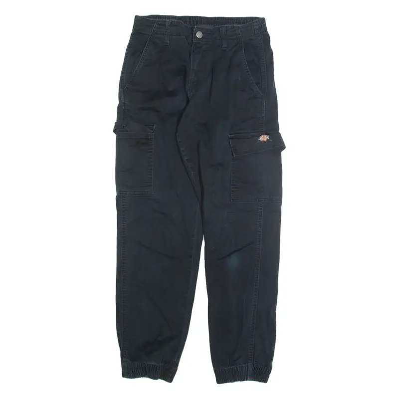 DICKIES Cargo Mens Trousers Black Regular Tapered W28 L28