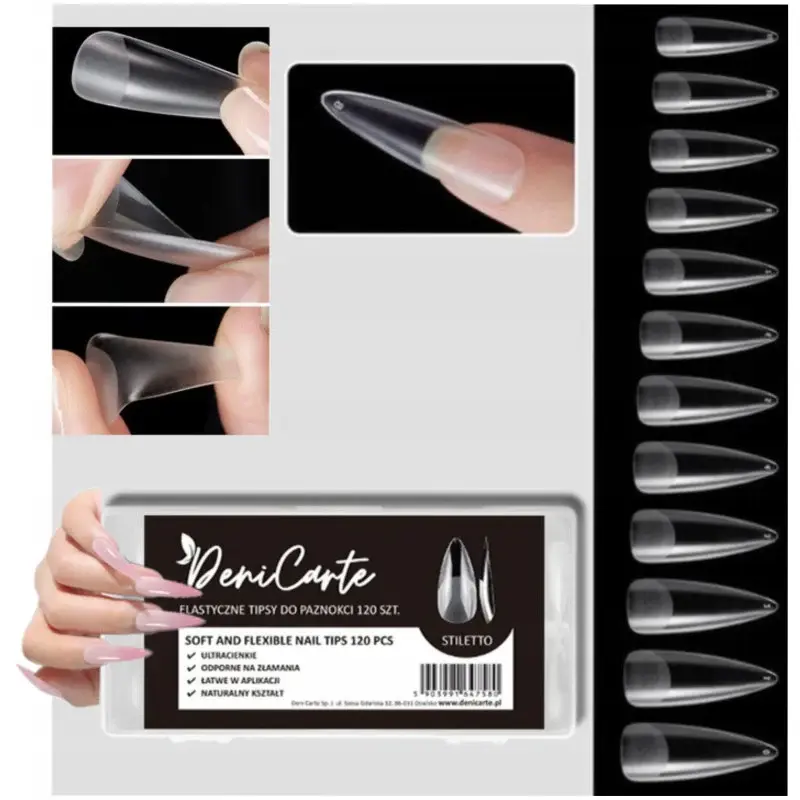 Deni Carte Tipsy Flexible Stiletto 120 Pieces