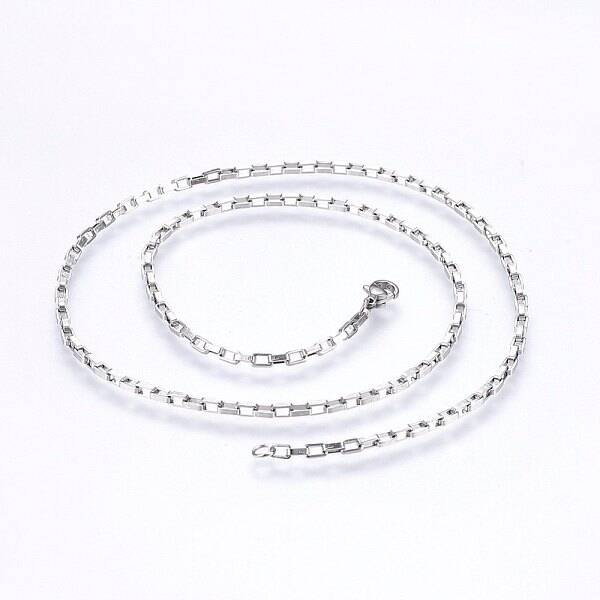 Non-Tarnish 304 Stainless Steel Box Chain Necklaces