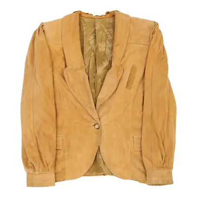 Vintage Suede Jacket - Large Beige Leather