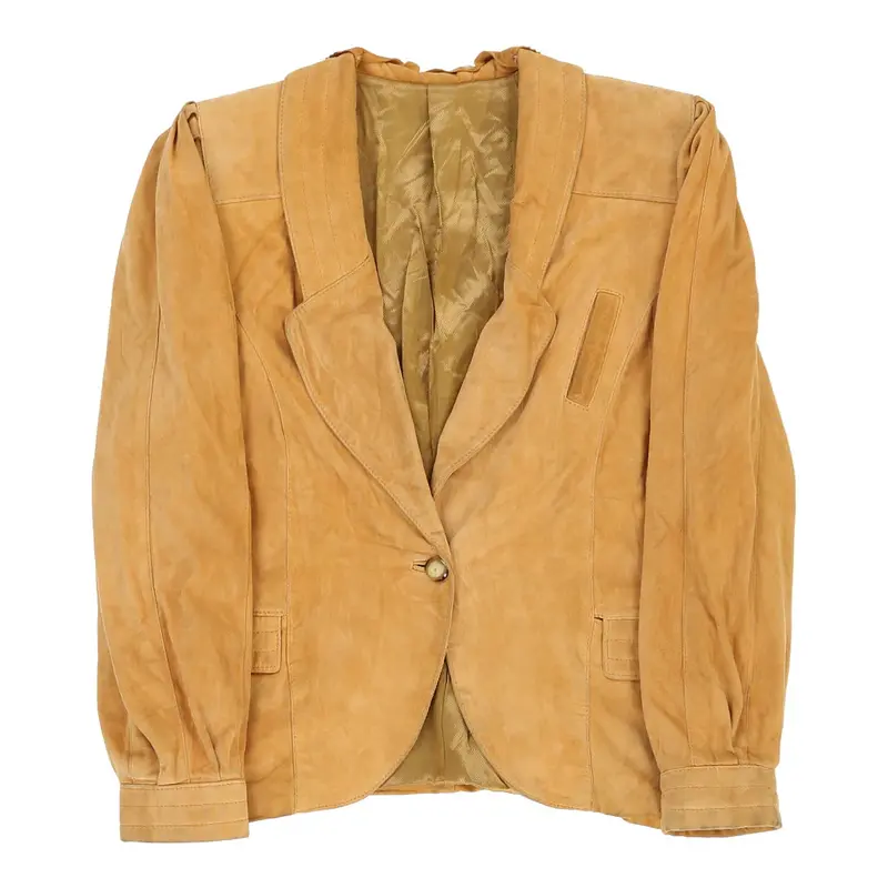 Vintage Suede Jacket - Large Beige Leather