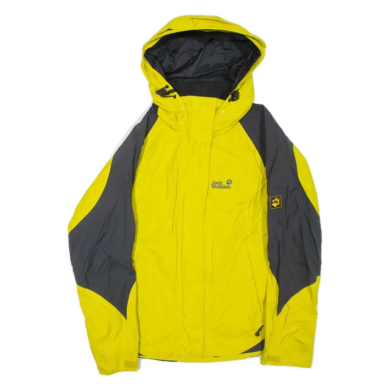 JACK WOLFSKIN Womens Jacket Yellow Hooded M