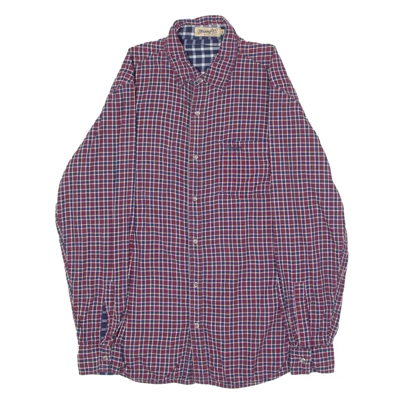 WRANGLER Mens Shirt Red Check Long Sleeve XL
