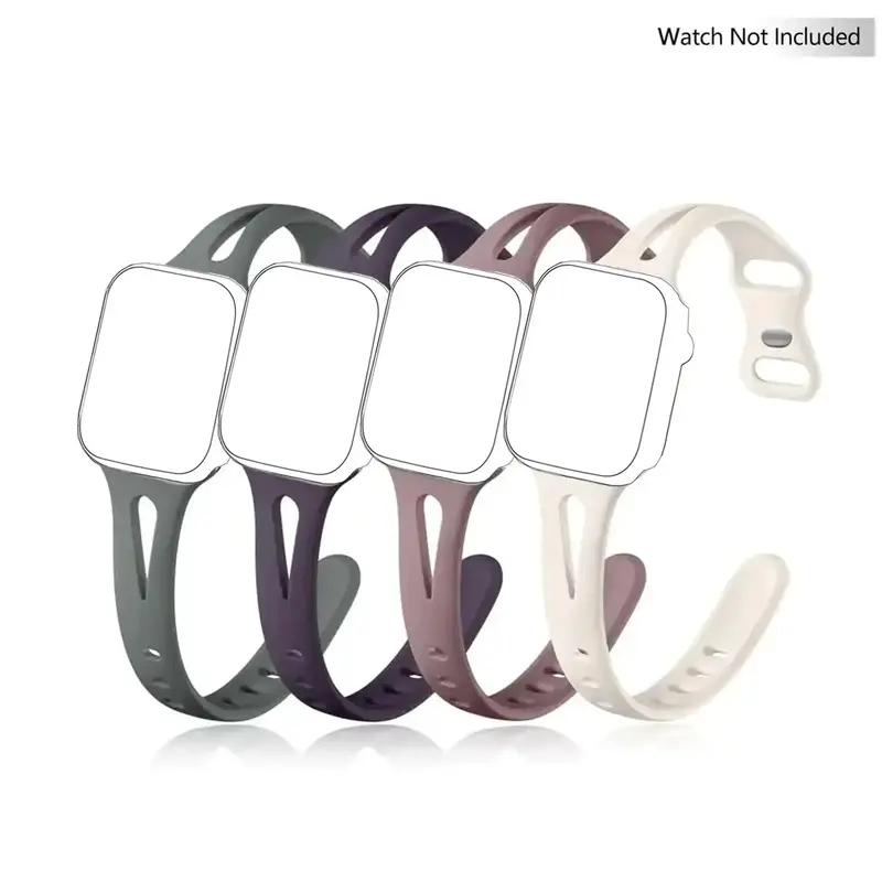Durable Soft Silicone Slim Sport Smartwatch Bands for Women Men, Stylish Watch Band Compatible with Apple Watch Bands 38mm ...
