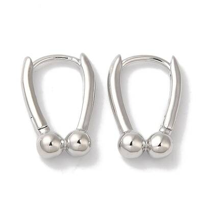 Horseshoe Brass Hoop Earrings for Women