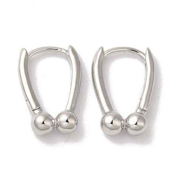 Horseshoe Brass Hoop Earrings for Women