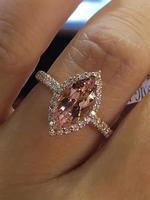Classic Rhinestone Decorated Promise Ring, Fashion Party & Wedding Jewelry for Women & Girls, Trendy All-match & Exquisite Je...