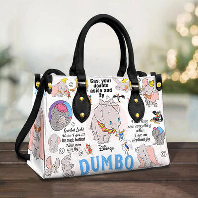 Disney Dumbo Women Handbag, Christmas Disney Characters Leather Bag