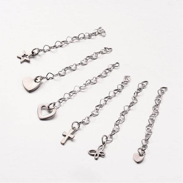 Tarnish Resistant 304 Stainless Steel Heart Link Chain Extender