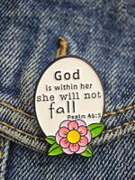 Fashion Letter & Pink Flower Design Brooch, Gifts for Girlfriend, Cute Clothes Jewelry Accessories for Women & Men, Trendy Al...