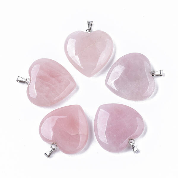 Natural Rose Quartz Pendants
