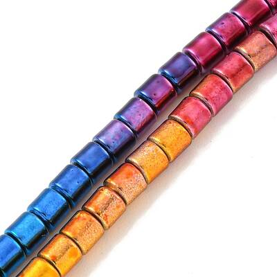 Baking Painted Synthetic Non-magnetic Hematite Beads Strands
