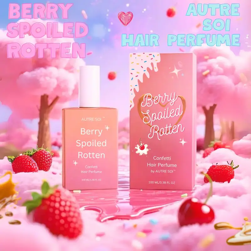 AUTRE SOI Berry Spoiled Rotten Confetti Hair Perfume 100ML Sweet Fruity Cotton Candy Scent for All Hair Types Alcohol-Free Na...
