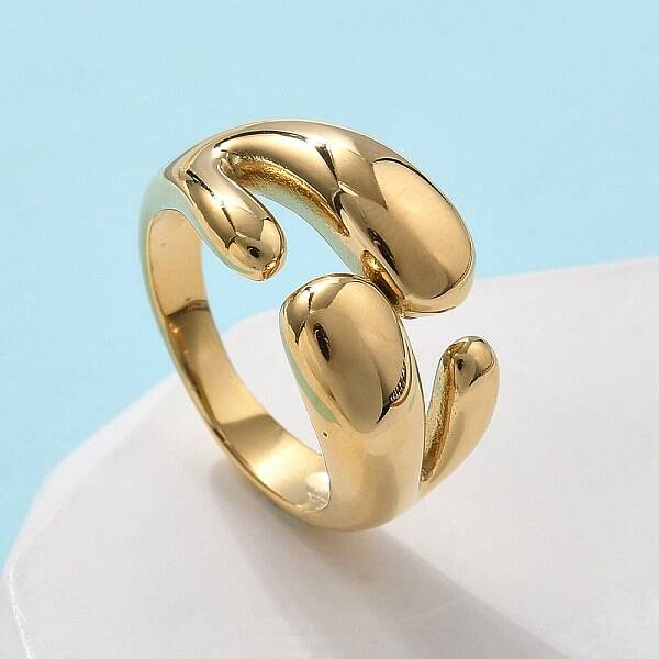 304 Stainless Steel Cuff Rings for Women