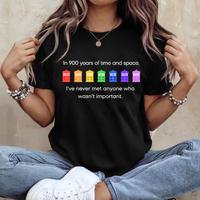 Pride Rainbow Police Box Shirt, 11th Doctor Quote, Doctor Who Parody, LGBT Pride Month T-shirt