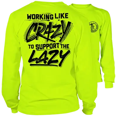 Crazy - Long Sleeve Hi-Vis T-Shirt