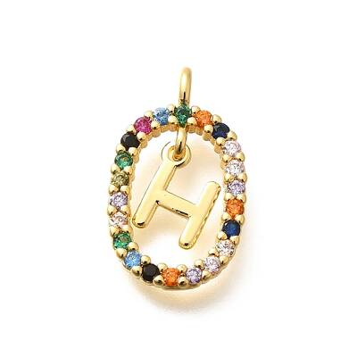 Brass Micro Pave Cubic Zirconia Pendants