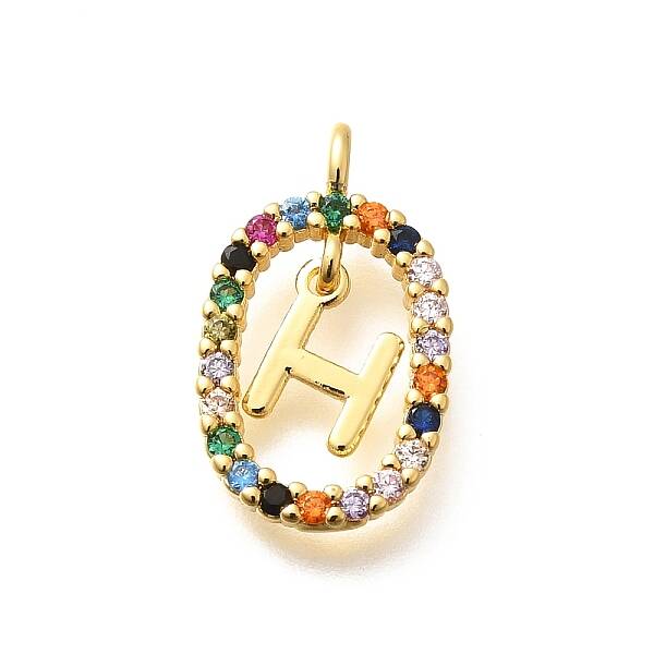 Brass Micro Pave Cubic Zirconia Pendants