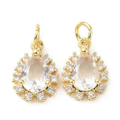Brass Cubic Zirconia Charms