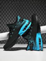 Men's Sporty Lace Up Mid Top Sneakers, Casual Comfortable Breathable Running Shoes, Trendy All-match Sneakers for Daily Wear
