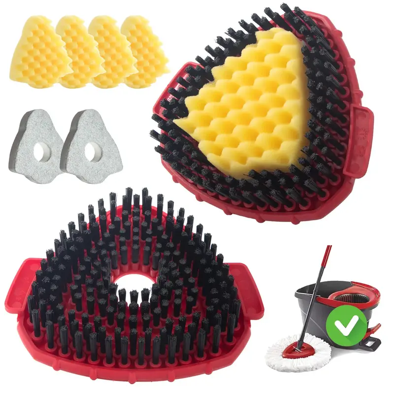 2025 New Version Scrub Brush Replacement Head for O Cedar Spin Mop Spin Mop Replace With Sponge Pad Shower Floor Scrubber Har...