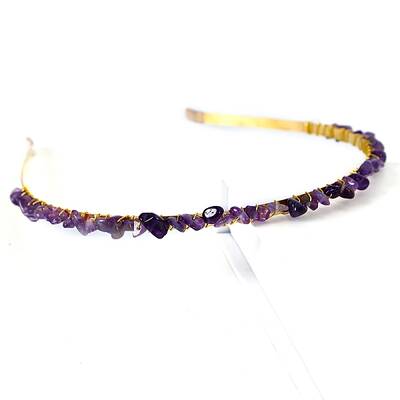 Natural Amethyst Hair Bands