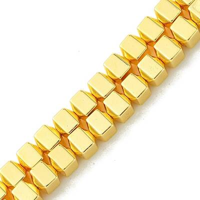 Electroplated Synthetic Non-Magnetic Hematite Beads Strands