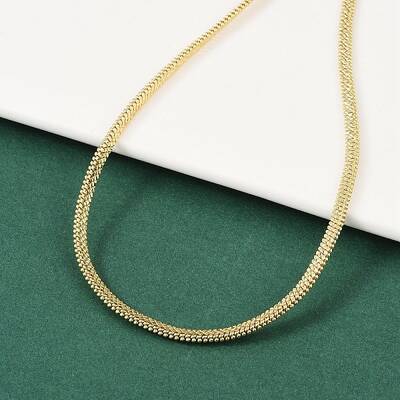 Brass Flat Snake Chain Necklace