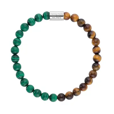 Engelsrufer Bracciale Con Perline Di Malachite E Occhio Di Tigre Erb-Heal-Mlte-S