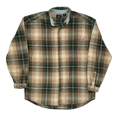 Structure Checked Flannel Shirt - XL Multicoloured Cotton
