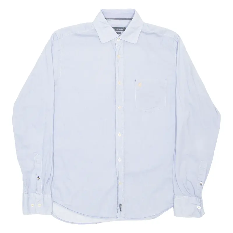MARC O'POLO Mens Plain Shirt Blue Long Sleeve S