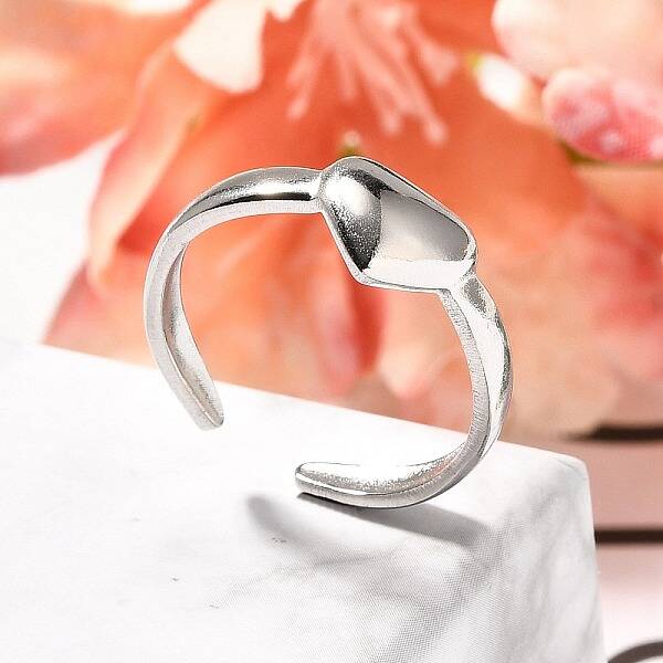 304 Stainless Steel Open Cuff Rings for Women