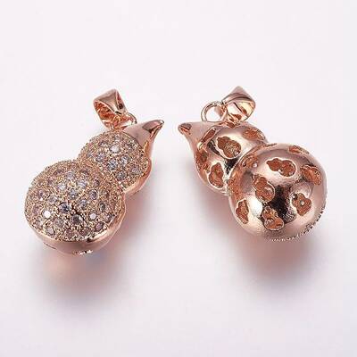 Brass Micro Pave Cubic Zirconia Pendants