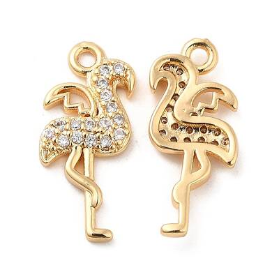 Brass Micro Pave Cubic Zirconia Pendants