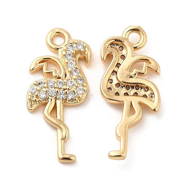 Brass Micro Pave Cubic Zirconia Pendants