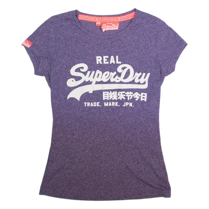 SUPERDRY Womens T-Shirt Purple XS