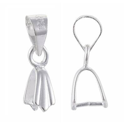 Silver Color Plated Brass Ice Pick Pinch Bails
