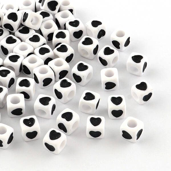 Opaque Acrylic European Beads