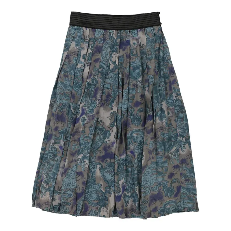 Unbranded Midi Skirt - 28W UK 8 Blue Polyester