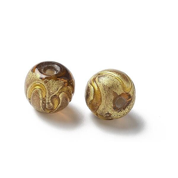 Handmade Gold Foil Glass Beads
