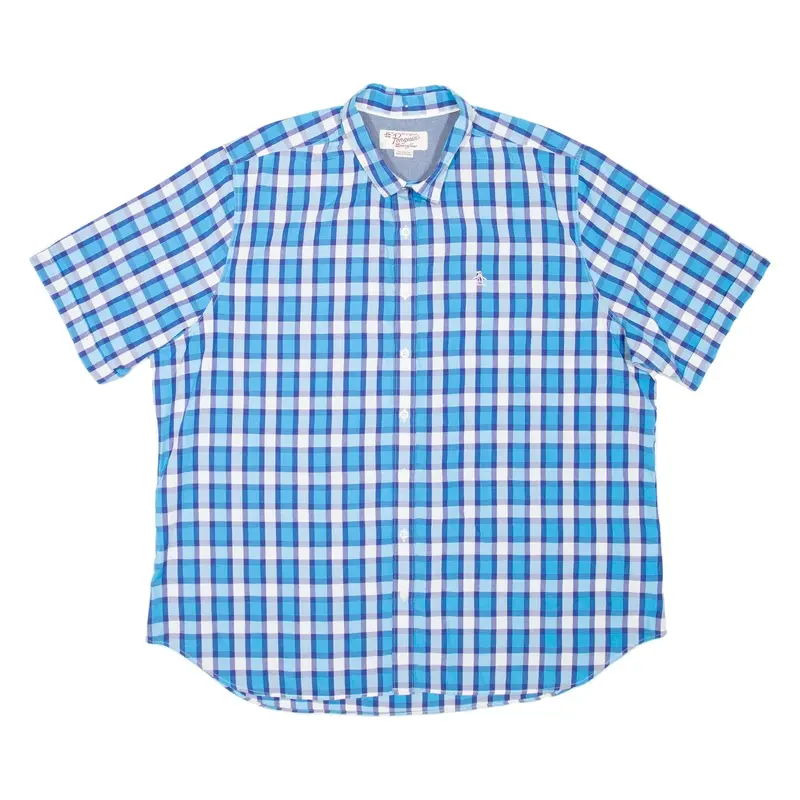 ORIGINAL PENGUIN Mens Shirt Blue Check XL