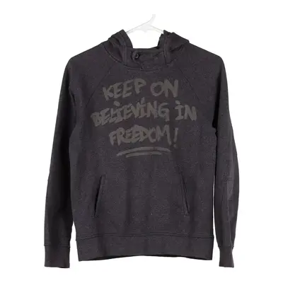 Benetton Hoodie - XS Grey Cotton Blend